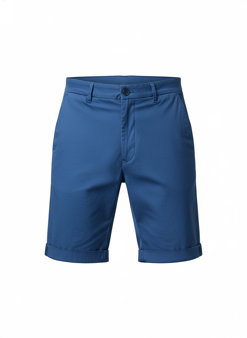Blauwe chino short voor mannen