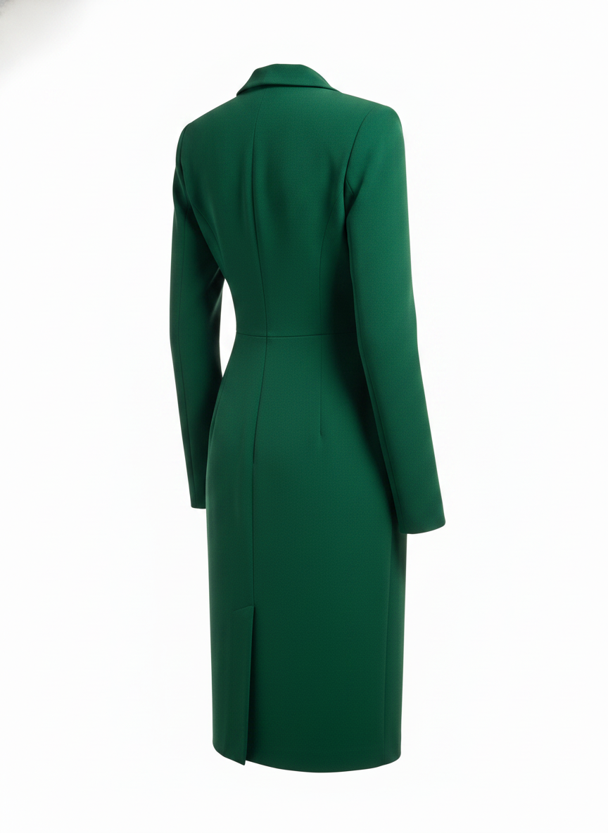 Groene blazerjurk voor vrouwen