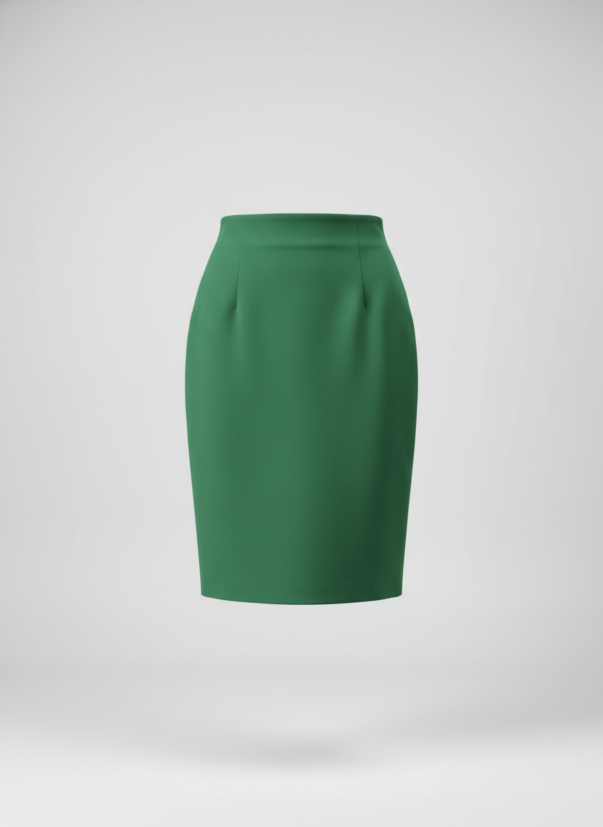 Groene kokerrok voor vrouwen