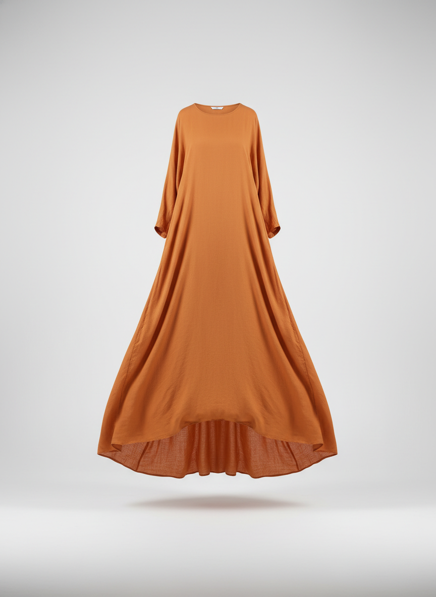 Oranje maxijurk voor vrouwen