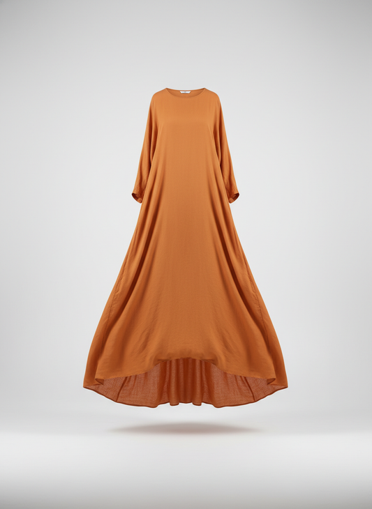 Oranje maxijurk voor vrouwen